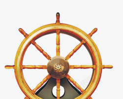 水彩指南针手绘船舵高清图片