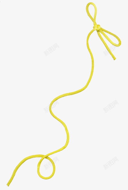 黄色绳子png免抠素材_新图网 https://ixintu.com 打结的绳子 绳子 蝴蝶结绳子
