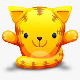 可爱猫咪黄色图标png_新图网 https://ixintu.com 可爱 图标 猫咪 设计 黄色