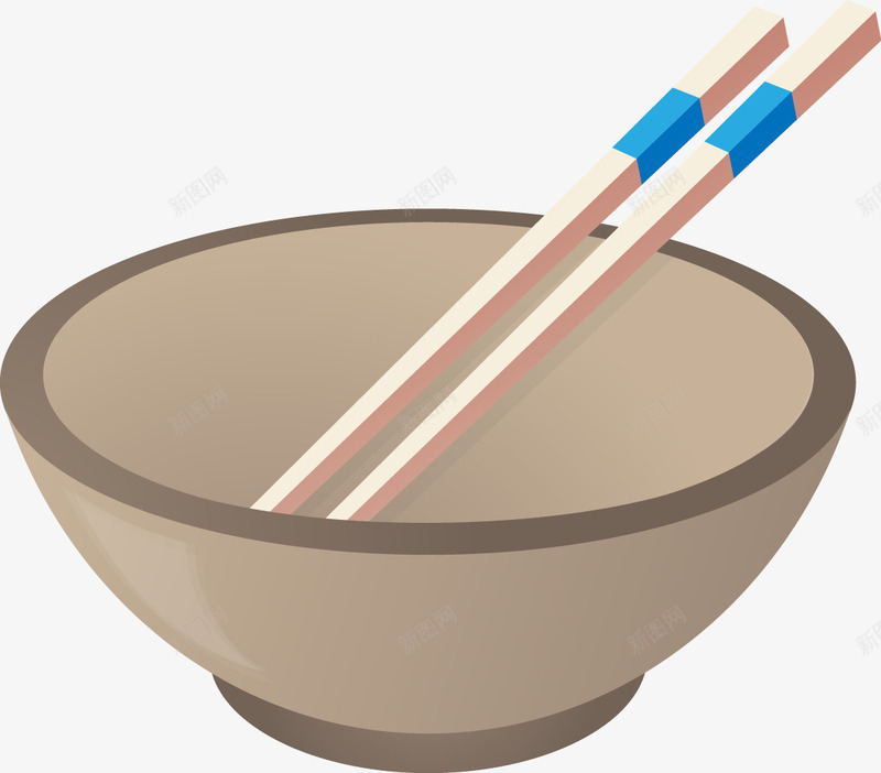 手绘碗筷png免抠素材_新图网 https://ixintu.com 手绘 碗筷 餐具