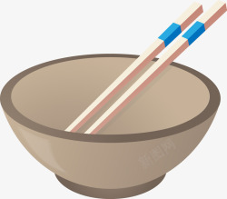 手绘碗筷素材