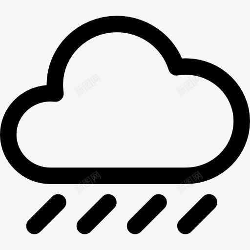 细雨图标png_新图网 https://ixintu.com 云 天气 气候 气候恶劣的天气 雨