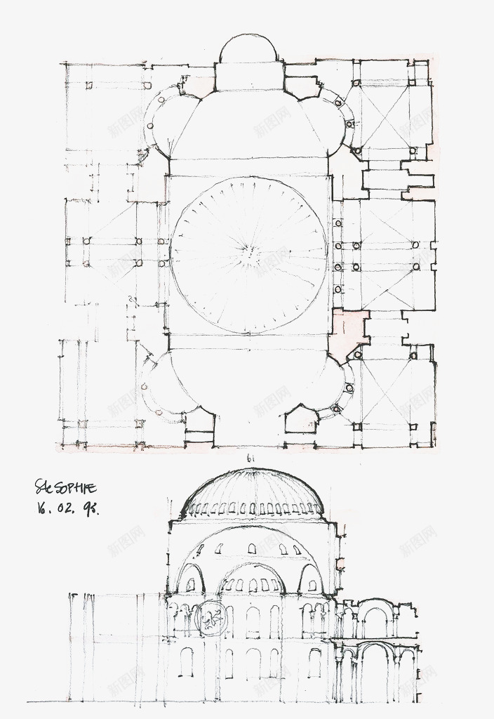 手绘场景线描png免抠素材_新图网 https://ixintu.com 场景速写 线描 线描卡通 速写 速写线描