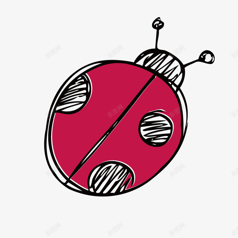 手绘瓢虫png免抠素材_新图网 https://ixintu.com 手绘 昆虫 瓢虫 甲壳虫 红色 装饰图案