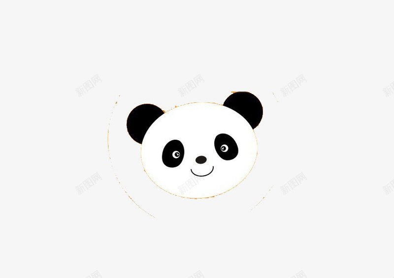 可爱熊猫png免抠素材_新图网 https://ixintu.com 卡通 熊猫 白 黑 黑白分明