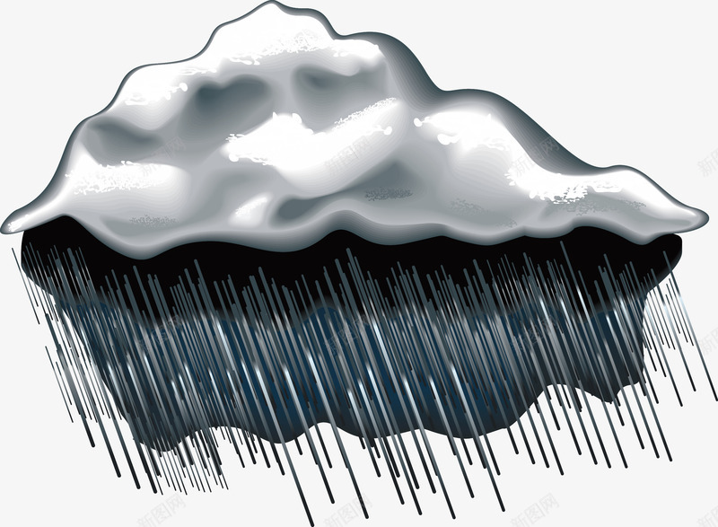 下雨天气标图标png_新图网 https://ixintu.com 下雨 乌云 图标 多云 天气 彩色 恶劣天气 扁平 雷雨