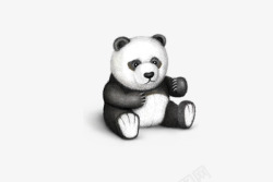 可爱玩具熊猫素材