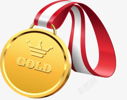 枚金牌一枚金牌徽章高清图片