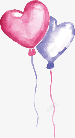 爱心绳子免扣素材爱心气球矢量图高清图片