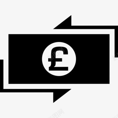 英镑纸币两箭头左右图标图标