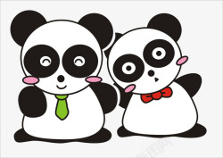 创意熊猫卡通素材