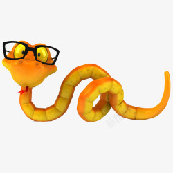 黄色眼镜蛇立体眼镜蛇高清图片