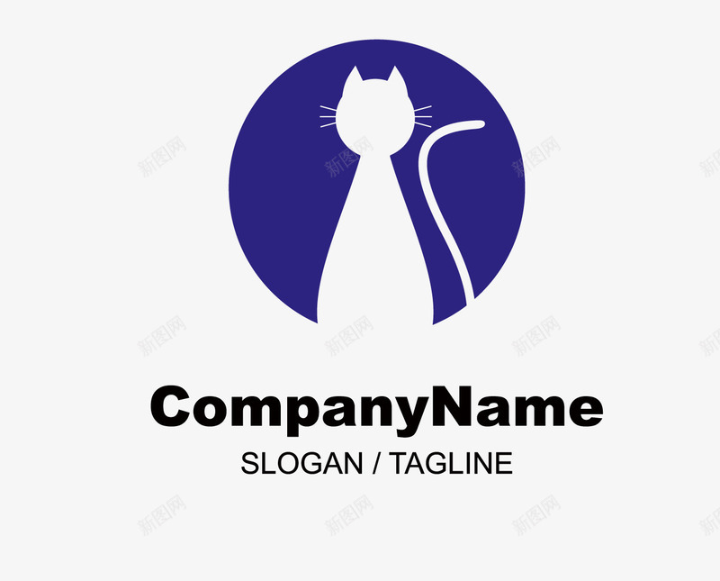 猫咪logo图标png_新图网 https://ixintu.com 创意logo 宠物店logo 猫咪logo 矢量logo
