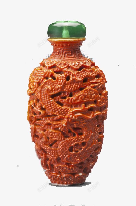 古风瓶子png免抠素材_新图网 https://ixintu.com 中国风 花瓶 花纹 酒瓶 龙纹