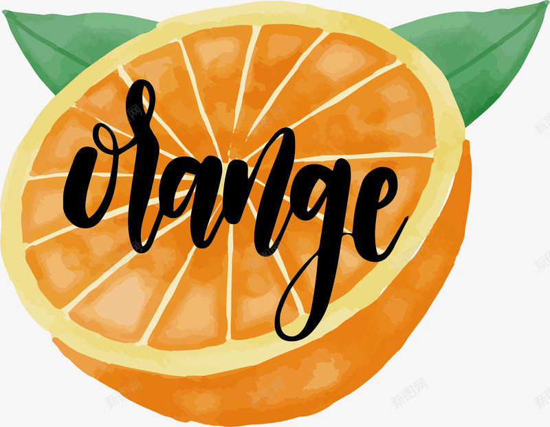新鲜的橘子矢量图ai免抠素材_新图网 https://ixintu.com 创意 卡通 商务 手绘 橘子 橙色 英文字母 矢量图
