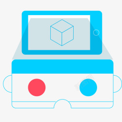 矢量科技元手绘虚拟现实科技游戏VR眼镜元矢量图图标高清图片