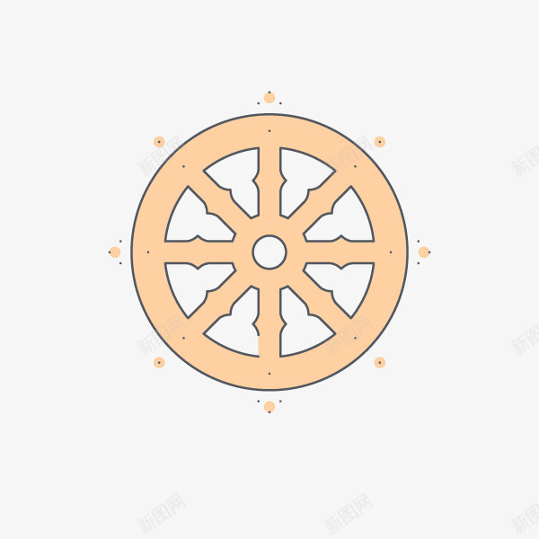 极简线条橘色车轮png免抠素材_新图网 https://ixintu.com 圆形 手绘图 极简线条 橘色车轮 车轮 车轱辘