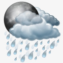 晚上雨iconsland天气图标图标