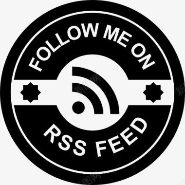 跟随我的RSSfeed的徽章图标图标