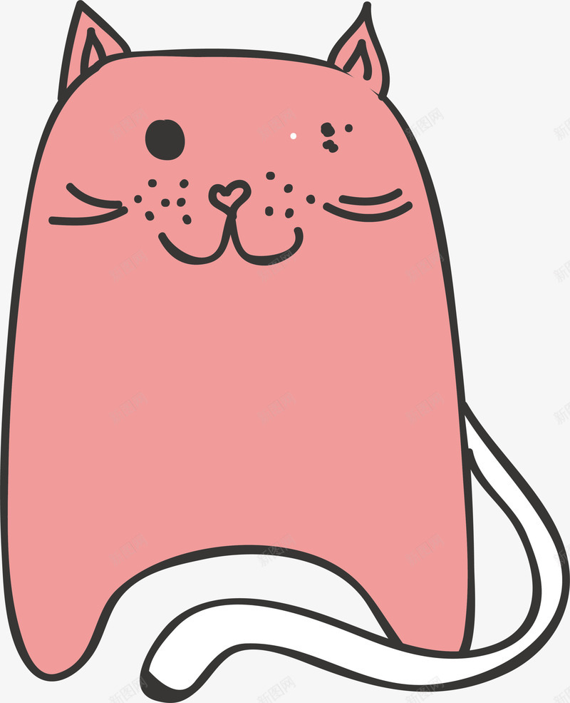 粉色可爱猫咪png免抠素材_新图网 https://ixintu.com 免抠PNG 卡通 可爱 猫咪 童趣 粉色 装饰图案