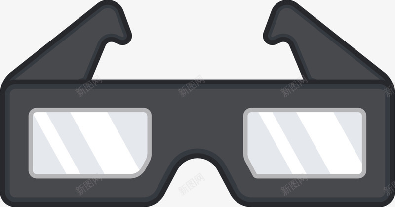 灰色立体3D眼镜png免抠素材_新图网 https://ixintu.com 3D电影 3D眼镜 国际电影节 影视 拍电影 电影院 看电影