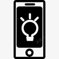 蜂窝电话蜂窝电话用的灯泡象征图标高清图片