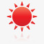 天气太阳超级单红图标图标