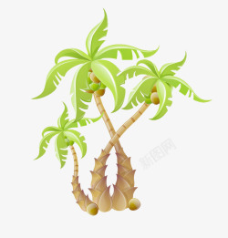 热带植物免费卡通棕树高清图片