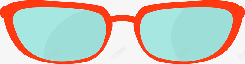 蓝色卡通眼镜png免抠素材_新图网 https://ixintu.com 卡通镜片 眼镜店 蓝色眼镜 装饰图案 配饰 饰品
