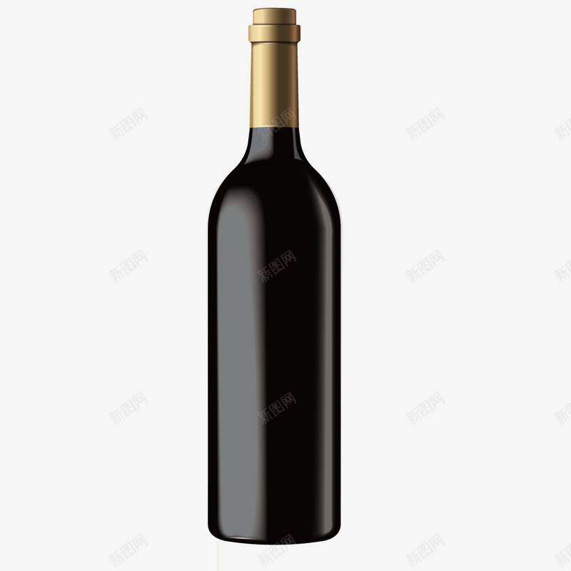 黑色酒瓶矢量图ai免抠素材_新图网 https://ixintu.com 艺术瓶 设计感 黑色系 黑色酒瓶 矢量图