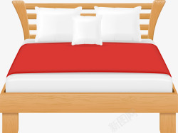睡床红色卡通温暖大床高清图片