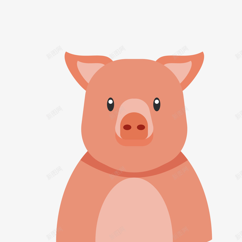 胖胖的小猪png免抠素材_新图网 https://ixintu.com 卡通家禽 卡通小猪 背景装饰 胖胖的小猪