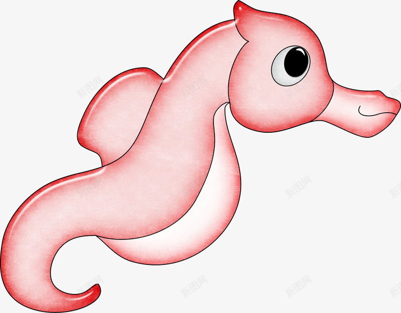 卡通粉红色海马贴图png免抠素材_新图网 https://ixintu.com 海洋 海马 装饰 贴图