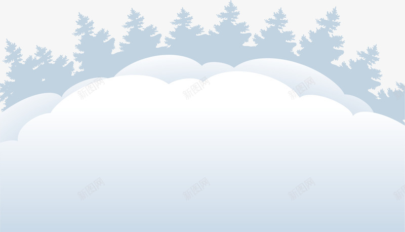 白色冬日树木雪地png免抠素材_新图网 https://ixintu.com 冬日雪地 圣诞快乐 圣诞树 圣诞节 树木 积雪地面 装饰图案