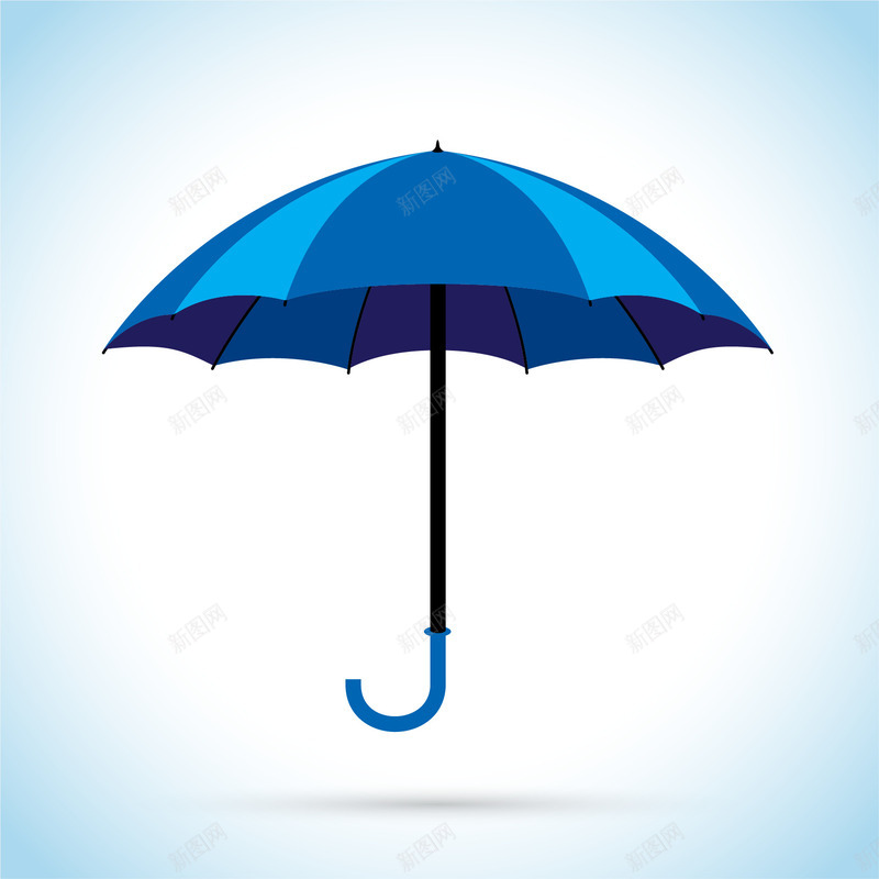 蓝色雨伞矢量图eps免抠素材_新图网 https://ixintu.com 蓝色 雨伞 矢量图