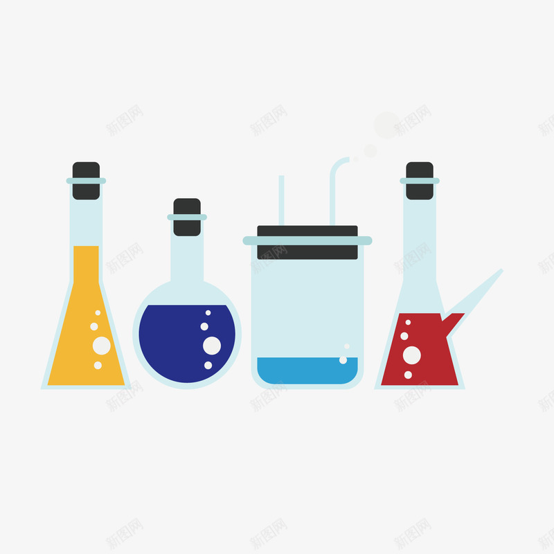 实验品png免抠素材_新图网 https://ixintu.com 化学 实验 教学 烧瓶