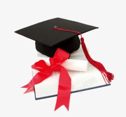 学士帽和证书素材