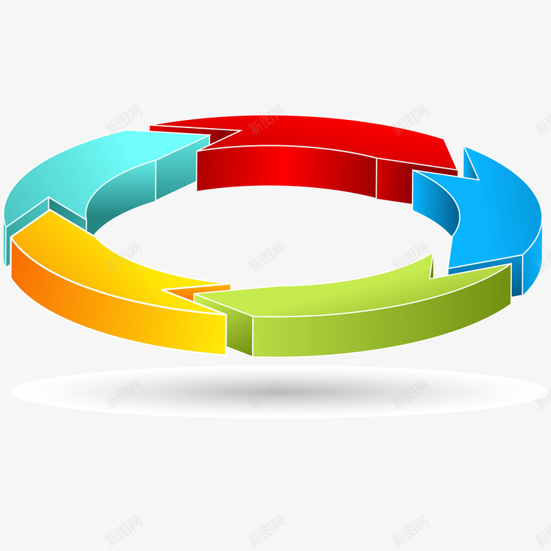 PPT彩色立体环形图表矢量图ai免抠素材_新图网 https://ixintu.com 3D PPT彩色立体环形图表 几何图形 插画 环形 矢量图