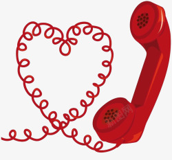 红色话筒红色的电话话筒高清图片