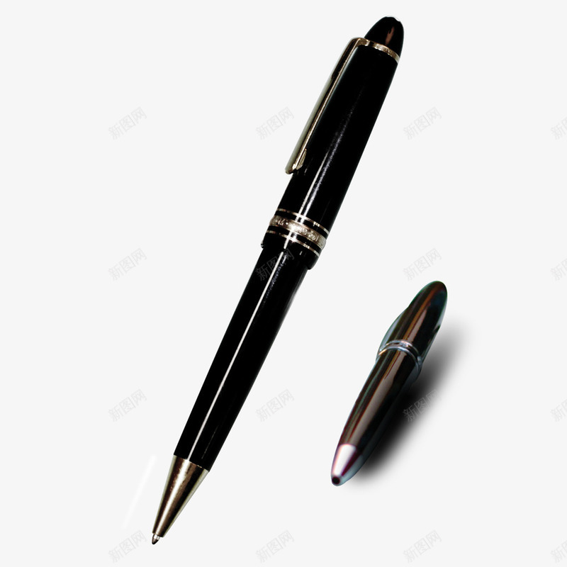 两支黑色的钢笔圆珠笔psd免抠素材_新图网 https://ixintu.com 圆珠笔 笔 钢笔 黑色