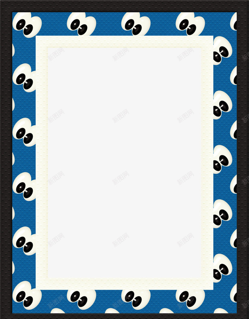 边框png免抠素材_新图网 https://ixintu.com 框架 眼镜 素材 蓝色 边框