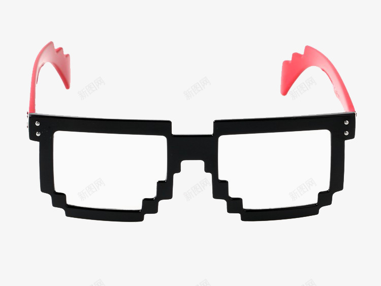 马赛克眼镜psd免抠素材_新图网 https://ixintu.com 产品 平面 眼镜 粉色 设计 贴图 马赛克 马赛克眼镜 黑色