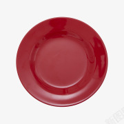 餐具红色盘子高清图片