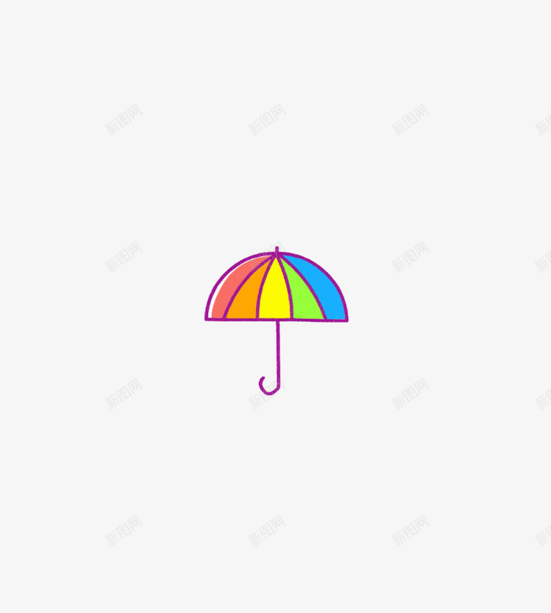 彩色手绘雨伞psd免抠素材_新图网 https://ixintu.com 卡通 彩色 手绘 雨伞