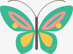 彩色蝴蝶昆虫矢量图素材