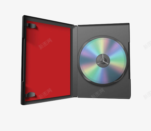 CD盒png免抠素材_新图网 https://ixintu.com 产品实物 光盘 电影 红黑 音乐
