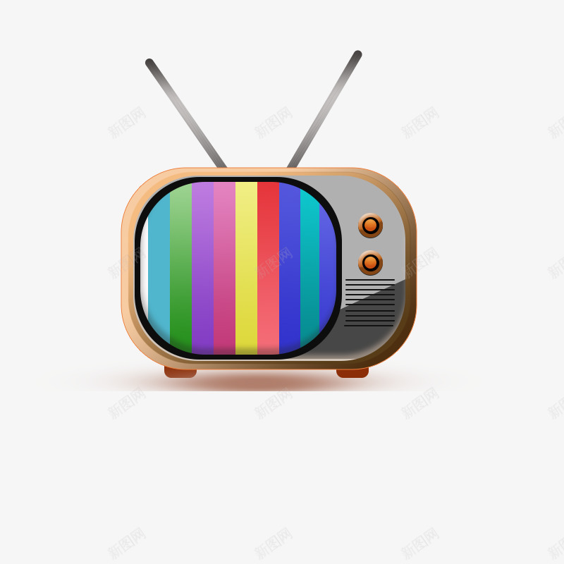 一台电视机图标psd_新图网 https://ixintu.com 图标 彩色 渐变 电视