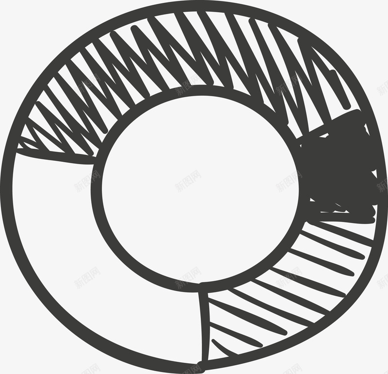 手绘环形图png免抠素材_新图网 https://ixintu.com 手绘 环形图