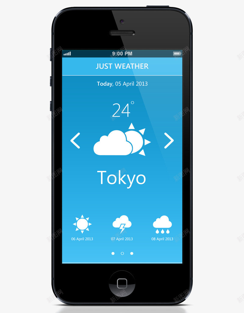 手机天气显示界面png免抠素材_新图网 https://ixintu.com 天气 天气页面 手机 效果 显示界面