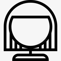 剧院表演更衣室的假发图标高清图片